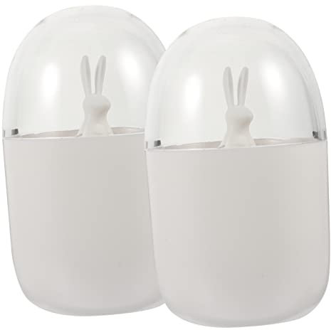 Garneck 2st Aufbewahrungsbox Für Plastikbehälter Make-up-reisebehälter Cocktailspender Zahnseidespender Flosser-picks-halter Dekor Aufbewahrungskiste Weiß Reisen