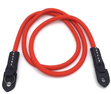 Caruba Climbing Rope Neckstrap (Rot) - Robuster Kameragurt für Kompakt-, System- und DSLR-Kameras
