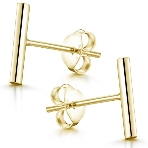 Materia Stab Ohrringe Silber 925 gold Ohrstecker vergoldet SO-352-Gold