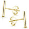 Materia Stab Ohrringe Silber 925 gold Ohrstecker vergoldet SO-352-Gold