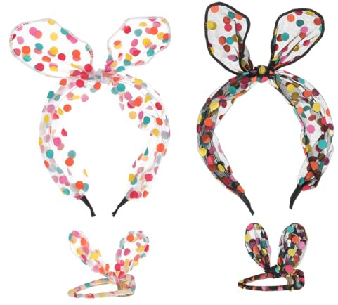 LIFKOME 1satz Bunte -haarreifen Mit Hasenohren Und Haarnadeln Teiliges Haarreifen Haarspangen Für Festliche Anlässe Und Partys Kreatives Haar-accessoire
