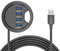 NFHK Hub USB 3.0 de 4 puertos USB de 60 mm, divisor de ojal, interfaz de estación de acoplamiento para computadora de escritorio