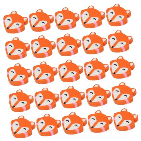 DIYEAH Kleiner Fuchs-Radiergummi 50 Stück Radiergummi zeichnen süße kleine Radiergummis gesteckt platzsparend für Kinder schreiben Urlaub Briefpapier Sachen für Mädchen Animal Erase Mädchen
