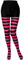 Boyiee Collants de Robe de Fête Rayés de Noël Mardi Gras Halloween pour Femme Adulte(Rose Rouge et Noir)
