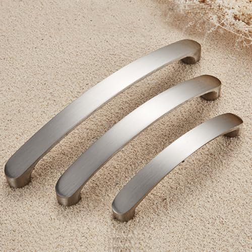 BOOLSFMAM 4 Stück Möbelgriffe Schrankgriffe,Aluminium Gebürstete Küchengriffe, Möbelgriff Schrankgriff, Schubladengriffe für Schubladen, Schranktüren, Küchenschränke