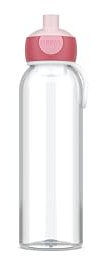Mepal - Wasserflasche Pop-Up Campus - Auslaufsichere Trinkflasche für Schule & Unterwegs - Transparente Trinkbecher - BPA-frei & Spülmaschinenfest - 500 ml - Cool pink