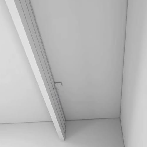 Vorhangschiene Gardinenschiene Gardinenstange Vorhangpaneel Ohne Schienen, Dekorativer Volant für Die Decke, Verdunkelungs-Lamellenvorhang für Fensterkassettenkasten, Anpassbar, Flacher Volant-Trennwa