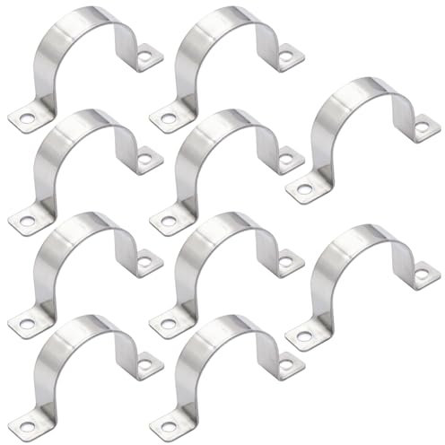 GisWell 50 mm Rohrschellen Schwerlast - 10 Stk Edelstahl Befestigungsschelle 304 Edelstahl Rohrhalterung für Rohre Für Abfluss Rohren befestigung