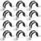 LEPEVNEY 30mm Pipe Clamps Rubber-Cushioned Stainless Steel U-Clamps for Pipes, Cables & Tubes 12-Pack