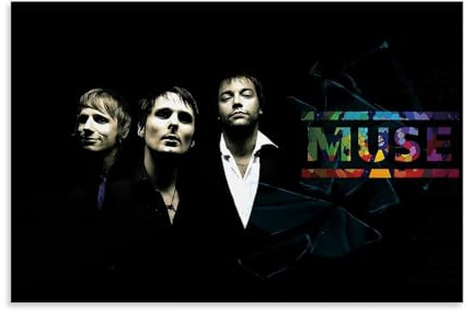 Muse Rock Band Poster, ästhetischer Leinwand-Kunstdruck, Heimdekoration für Schlafzimmer, Wohnzimmer, 30 x 45 cm, ungerahmter Stil