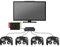 Adaptateur GameCube Compatible Nintendo Switch 2, Switch, WiiU et PC, Hub 4 Ports Compatible Manettes GameCube, Noir
