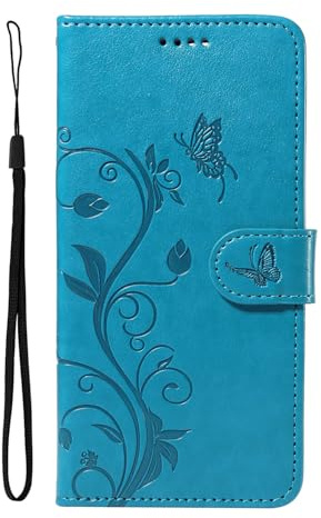 TUUTPU Handyhülle für Samsung Galaxy S24 Hülle, Premium Lederhülle Klappbar Flip Case Tasche Magnet Kartenfach Standfunktion Stoßfest Schutzhülle mit Wallet Kartensteckplätzen Klapphülle, Blau