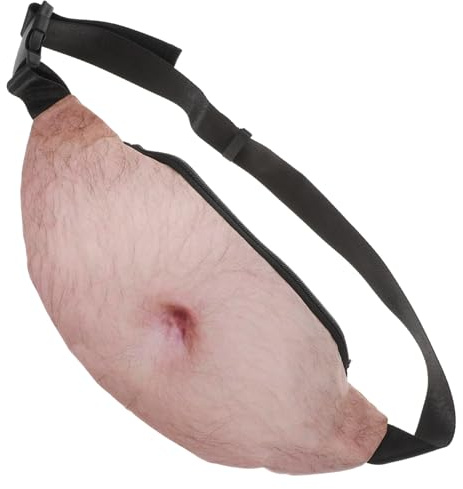 MAGICLULU Lustige Praktische Gürteltasche mit Kreativem Design für Herren Bauchtasche Pu Material und Bequemer Passform in Beige für Alltag und Reisen