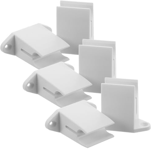 Lot de 6 Supports Muraux pour Manivelle Volet Roulant, Plastique Blanc | Vis et Clip de Fixation Inclus, Compatibilité, Usage Résidentiel ou Commercial, Montage Mural