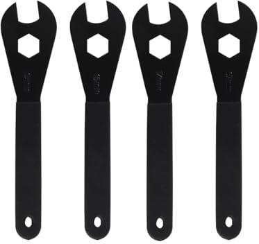 Ludom 4PCS Bicycle Cone Wrench Set, 15/16/17/18mm Bicycle Repair Tool Spanners, Multi-Function Carbon Steel Bike Tool