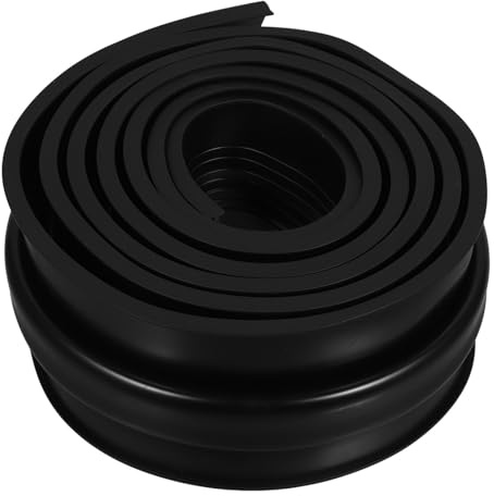 AKOOSY Guarnizione per Porta Garage in Gomma Nera, Striscia Sigillante Sottoporta Resistente All’acqua per Isolamento e Protezione da Intemperie