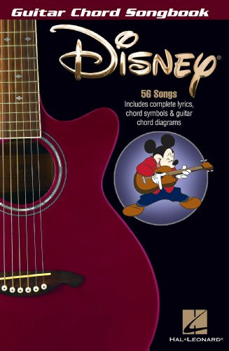 Disney Guitar Chord Songbook 6 X 9 Lyrics Chords & Diagrams Gtr Book: 56 Songs
