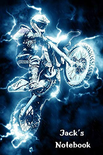 Jack's Notebook: Personalised Motocross Bike Notebook | 160 Ruled Pages | 6x9 Journal | Paperback Diary | Glossy Finish