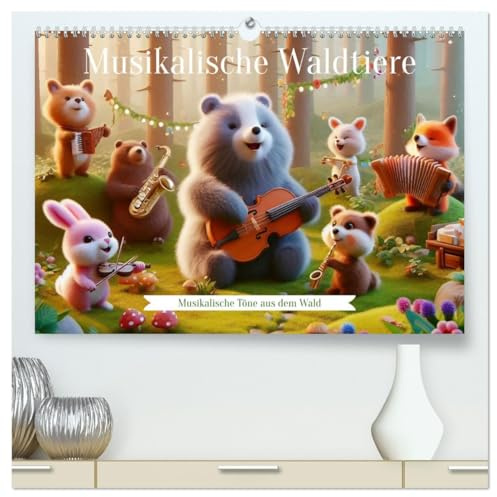 Musikalische Waldtiere (hochwertiger Premium Wandkalender 2026 DIN A2 quer), Kunstdruck in Hochglanz: Ein perfektes Geschenk, ideal für Kinder, ... die das Besondere schätzen (CALVENDO Spass)