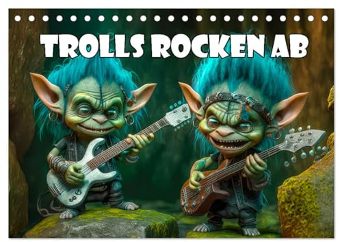 Trolls rocken ab (Tischkalender 2026 DIN A5 quer), CALVENDO Monatskalender: Kobolde machen Musik (CALVENDO Spass)