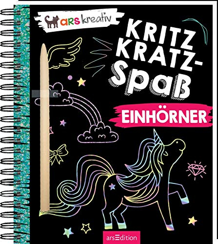 Kritzkratz-Spaß Einhörner: Kreativer Kratzelspaß mit Malideen und Holzstift für Kinder ab 5 Jahren