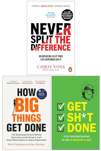 Never Split the Difference, How Big Things Get Done & Get Sh*t Done 3 Books Collection Set