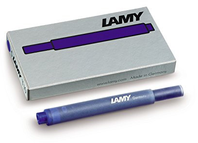 Lamy Blue T10 cartridges Box of 4 ink cartridge refills for fountain pens.