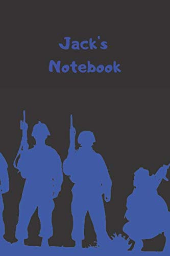Jack's Notebook: Personalised Army Cover Notebook | 160 Ruled Pages | 6x9 Journal | Paperback Diary | Glossy Finish