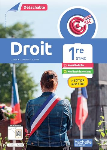 Objectif Bac Droit 1re STMG (détachable) - Éd. 2025