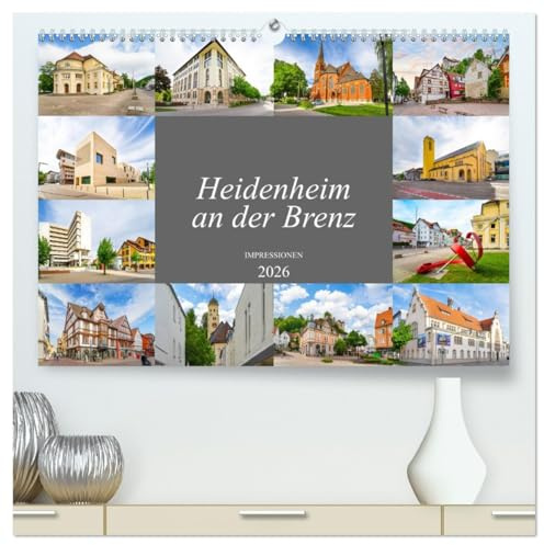 Heidenheim an der Brenz Impressionen (hochwertiger Premium Wandkalender 2026 DIN A2 quer), Kunstdruck in Hochglanz: Stimmungsvolle Bilder einer wunderschönen Stadt (CALVENDO Orte)