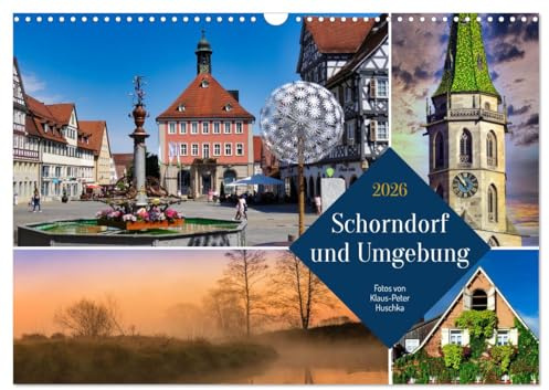 Schorndorf und Umgebung (Wandkalender 2026 DIN A3 quer), CALVENDO Monatskalender: Ein buntes Portrait der Daimler-Stadt und ihrer Umgebung (CALVENDO Orte)