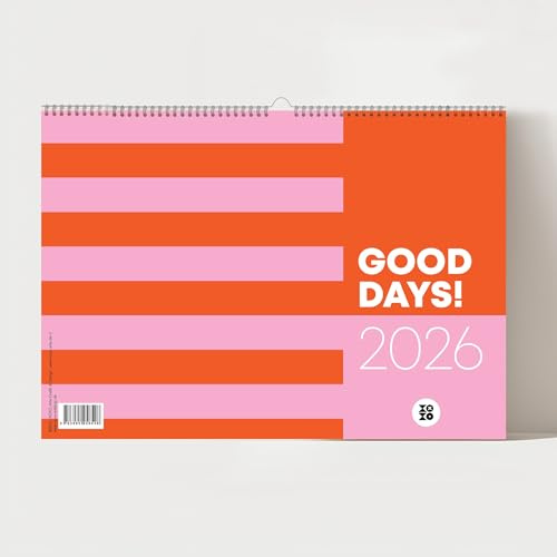 GOOD DAYS, Wandkalender 2026, Monatskalender: Der dekorative Monatskalender von XOXO Arte bringt Farbe und Freude in deinen Alltag – mit ... Monat ... Monat für Monat ein Design-Highlight