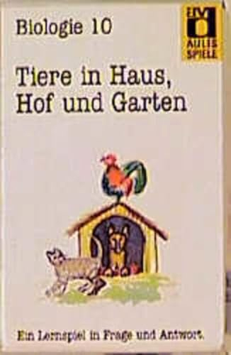 Aulis Kartenspiele. Faltschachtel mit 80 Spielkarten, 1 Spielanleitung und 1 Lösungskarte. Kartenformat 8,9 × 5,7 cm: Aulis Spiele, Biologie, Nr.10, Tiere in Haus, Hof und Garten