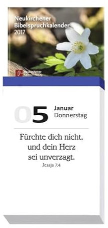 Neukirchener Bibelspruchkalender 2017: Block mit 368 Blättern, zum Aufstellen oder Aufhängen, mit integrierter Rückwand
