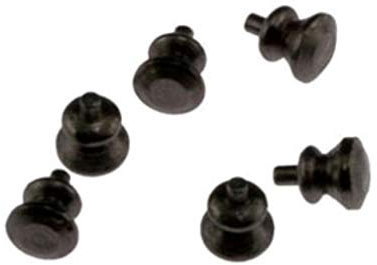 Melody Jane Dolls House 6 Round Silver Black Drawer Door Knobs Fittings Spare Parts 1:12