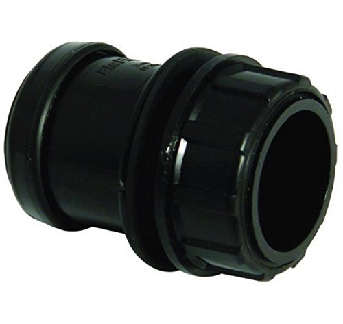 FLOPLAST 32mm Black Pushfit Waste Tank Connector - Bag of 2