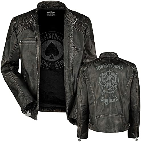 Motörhead England Männer Lederjacke schwarz Band-Merch, Bands 3XL