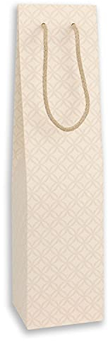 Sac de Bouteille avec cordon – 1 bouteille | emballage cadeau pour bouteilles | Idéal pour le vin et à champagne | en matériau extra solide – Pas de sachets. gommée 25 Stück Champagner mit Kordel