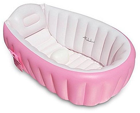 Bañera hinchable para bebé, OIF, portátil, para niños, bebés, grueso, suave, cojín de aire para piscina, asiento central