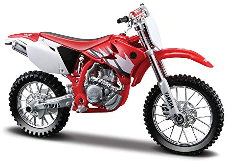 Maisto Moto Yamaha YZ450F - Modellino di moto da collezione in pressofusione, in scala 1:18, incredibilmente dettagliato, colore: rosso