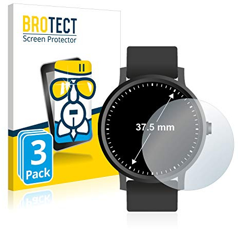 BROTECT Schutzglas für | Armbanduhren (Kreisrund, ø: 37.5 mm) 3 Stück Transparenter Displayschutz Made in Germany Schutzfolie Panzer Folie Glas 9H