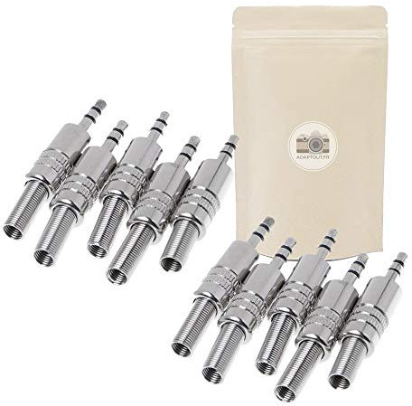 Adaptout X10 Jack Prise Jack 3.5mm Male à Souder Stéréo Fiche Male Minijack Connecteur Soudure Mini 100% métal MARQUE FRANÇAISE