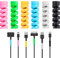 Jetec 120 Pieces Bulk Charger Cable Protector, Silicone Cable Saver for Cords Flexible Twisty Cable Savers Mouse Cable Protector for All Cellphone Data Lines, 6 Colors