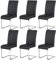 Yaheetech Set de 6 Taburete de Comedor Silla para Cocina Oficina Conferencia Juego de Mueble MAX Carga 135 KG Negro
