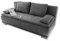 Stella Trading LUIGI Bequemes Schlafsofa mit Bettkasten, Stoffbezug Dunkelgrau - Klappbares Sofa mit Schlaffunktion und fest vernähtem Schaumtopper - 211 x 93 x 103 cm (B/H/T)