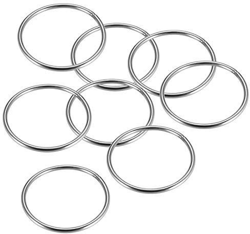 Edelstahl O Ring 90 mm Innendurchmesser 5 mm Dicke Umreifung geschweißt Ringe rund 8 Stück