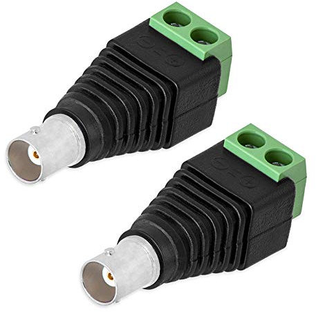 2x BNC Buchse Terminalblock 2-Pin Schraubklemmen Adapter Kabel Verbinder Universal