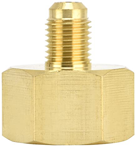 Atyhao Klimaanlage Adapter, W21 auf 1/4SAE Klimaanlage Kältemittel Adapter Konverter Stecker für R32 R134A Messing Kältemitteltank Adapter Fitting Adapter