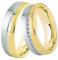 DOOSTI Damen Herren Ring für Paare Bicolor 925 Sterling Silber Gelbgold vergoldet als Partnerringe Freundschaftsringe Verlobungsring Mann Frau inkl. Gravur mit Namen (Ring ohne Zirkonia, 66)