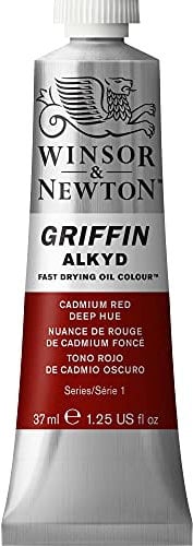 Winsor & Newton Griffin Alkyd Huile Tube 37ml 098 Nuance de Rouge de Cadmium Foncé ROW